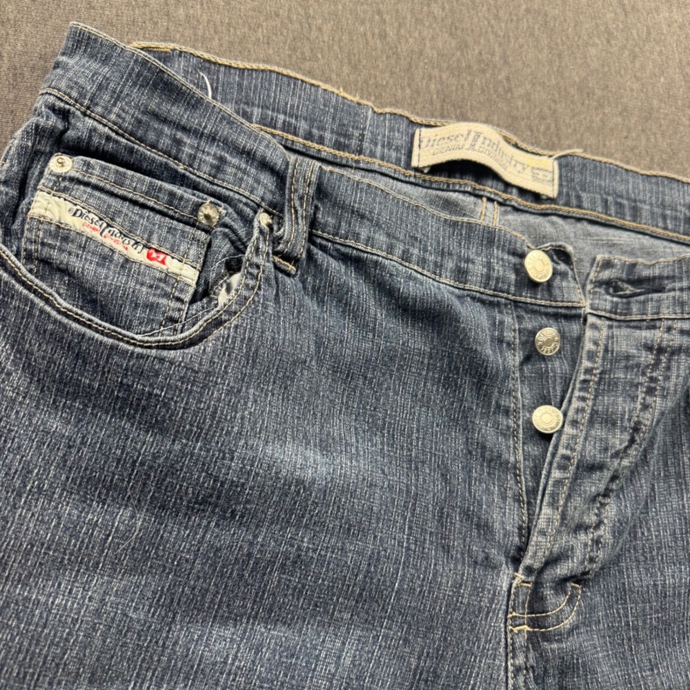 Diesel Industry Denim Division Mens Straight Leg Jeans‎ Blue Sz 38 Made in Italy